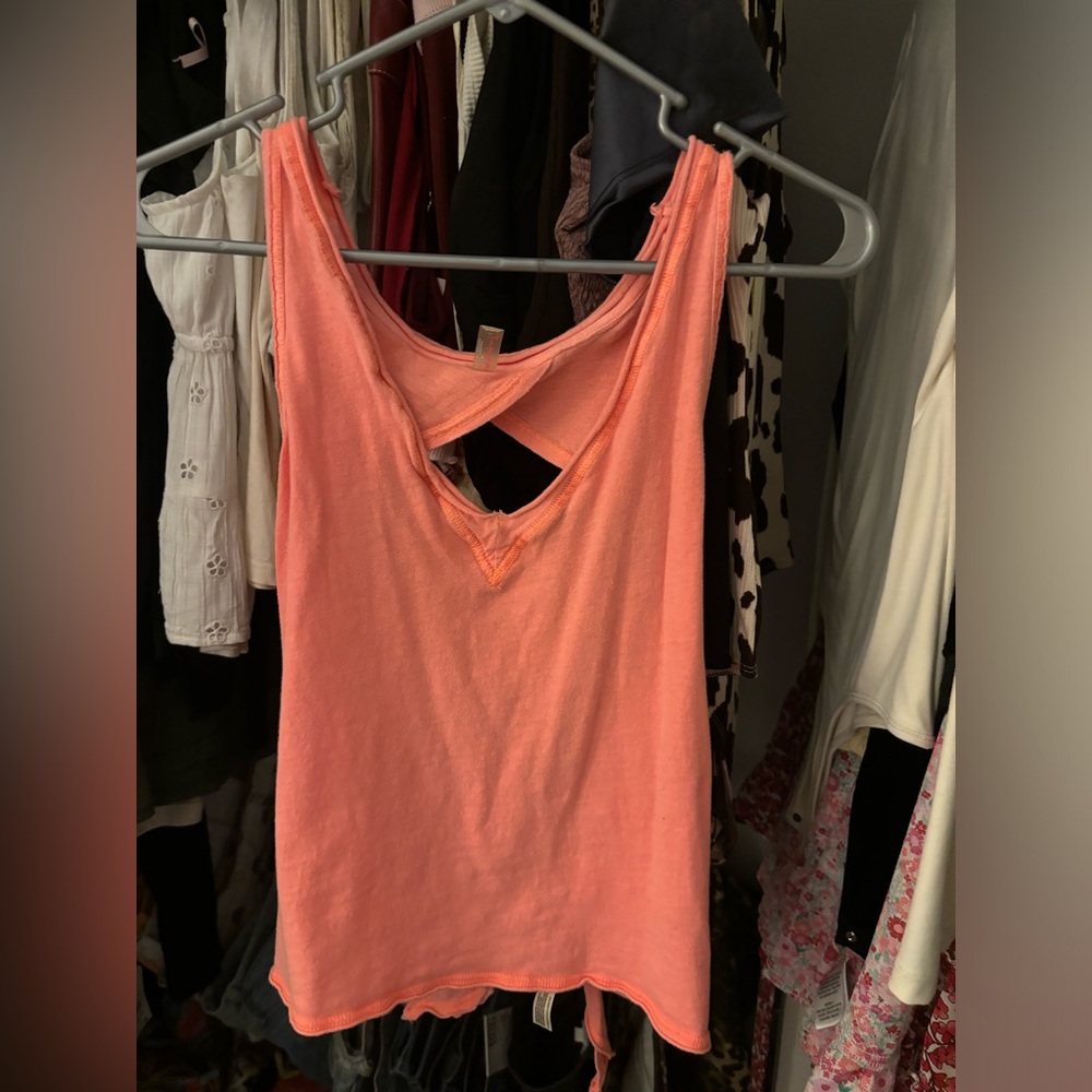 Free People Coral Tank Top